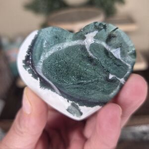 Green Unicorn Jasper heart